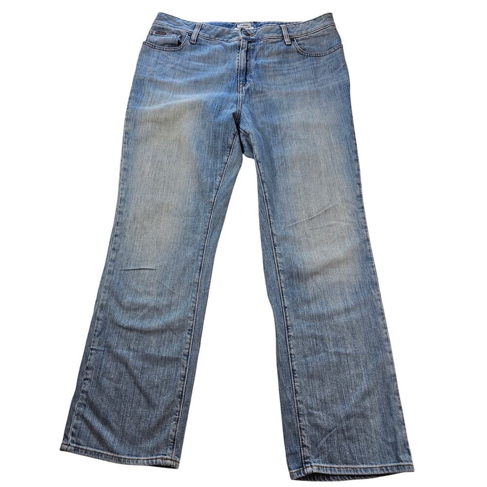 Ll bean favorite fit 16 Reg blue jeans light wash High rise casual everyday ^